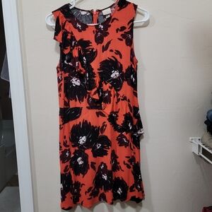 A New Day Black and Orange Sleeveless Sundress